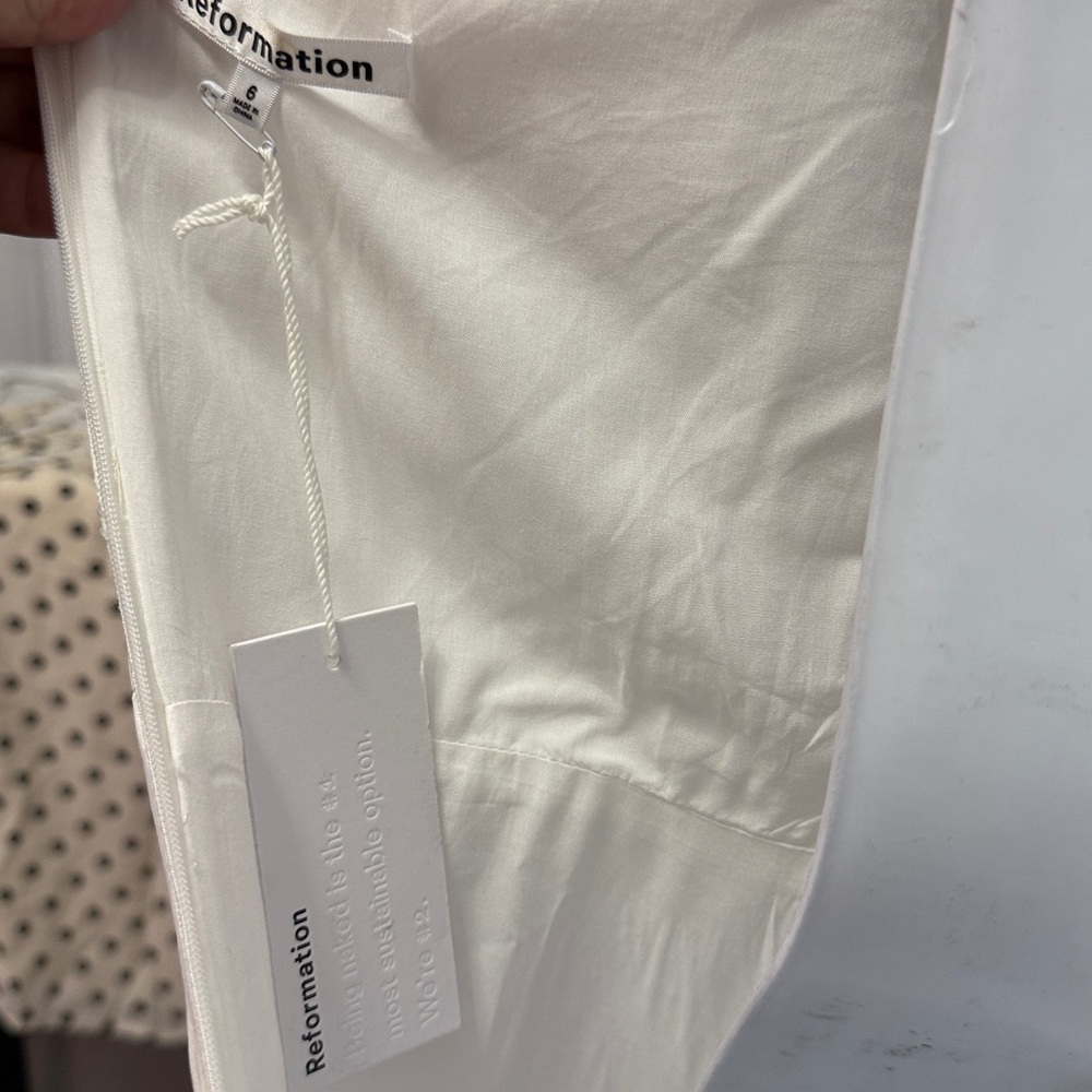 NWT Reformation Ivory Zenni Dress - Picture 7 of 7